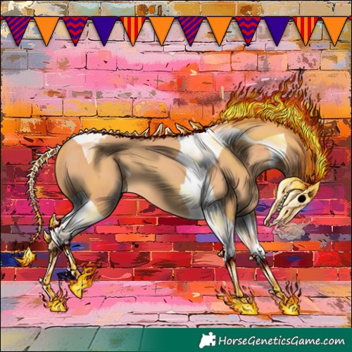 Horse Color:Gold Champagne Tobiano 