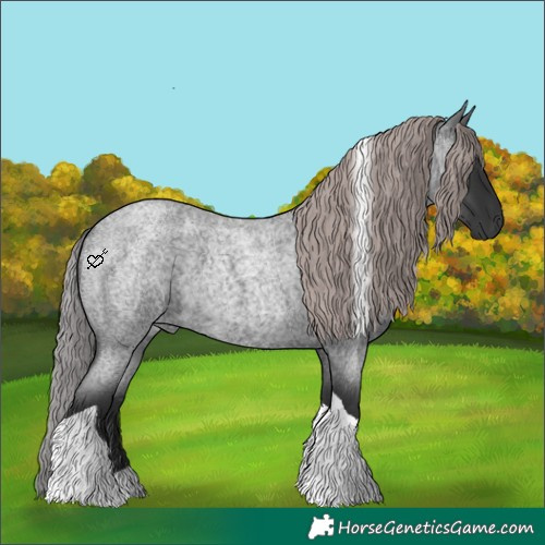 Horse Color:Platinum Liver Red Roan Tobiano
