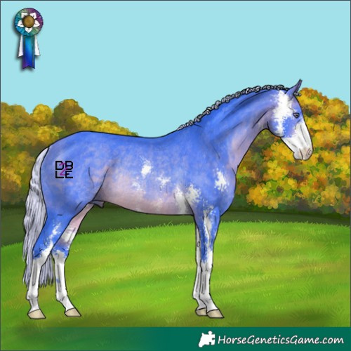 Horse Color:Watercolor Silver Bay Chinchilla Sabino Rabicano