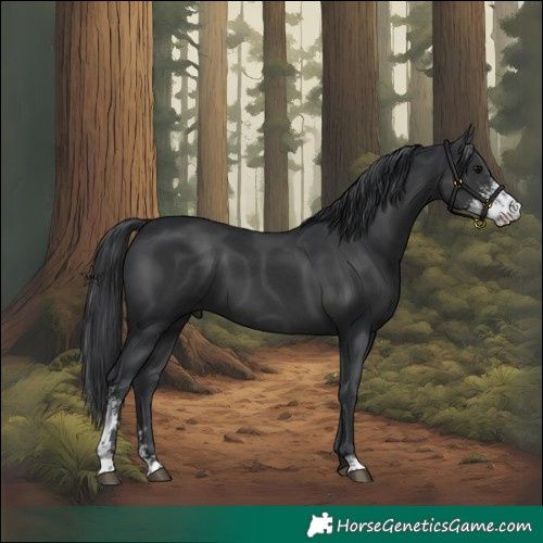 Horse Color:Black Sabino 
