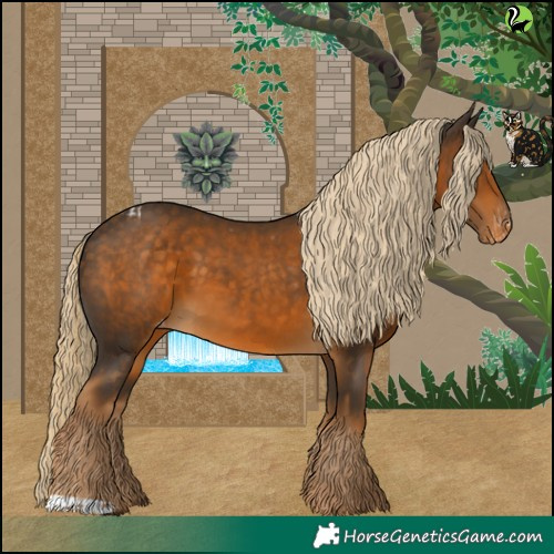 Horse Color:Chocolate Palomino Skewed LP Spotted