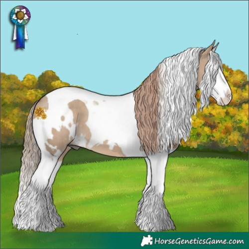 Horse Color:White Spotted Liver Red Dun Splash Tobiano