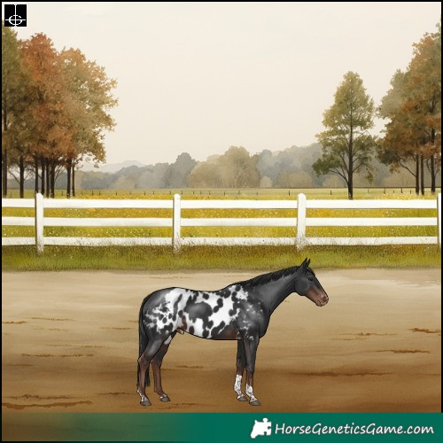 Horse Color:Liver Chestnut Tobiano Skewed LP Spotted Rabicano