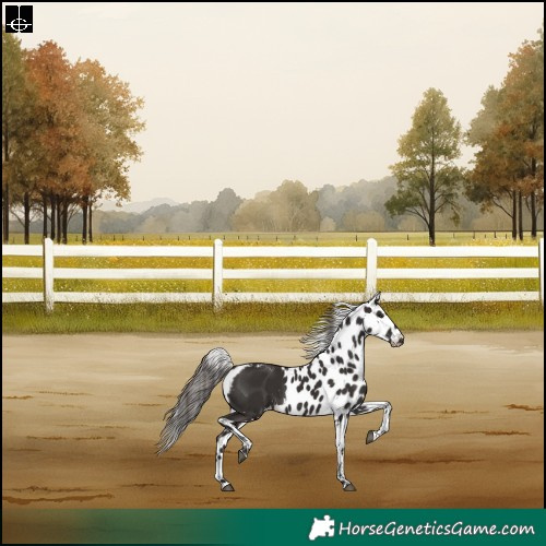 Horse Color:Liver Chestnut Tobiano Skewed LP Spotted Rabicano 