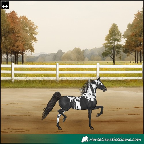 Horse Color:Liver Chestnut Skewed Appaloosa Rabicano