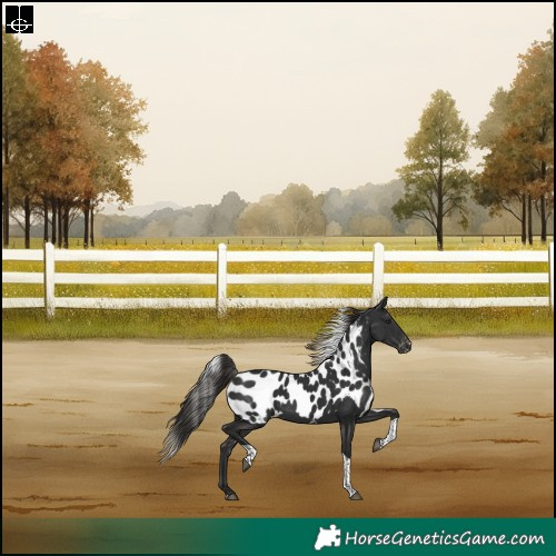 Horse Color:Liver Chestnut Tobiano Skewed LP Spotted Rabicano