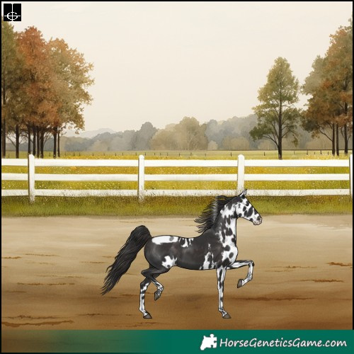 Horse Color:Liver Chestnut Tobiano Skewed LP Spotted Rabicano