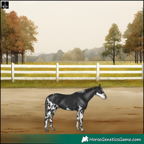 Horse Color:Liver Chestnut Tobiano Skewed LP Spotted Rabicano 