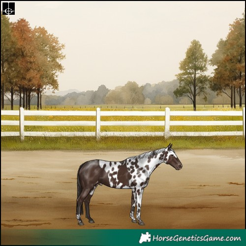 Horse Color:Liver Chestnut Tobiano Skewed LP Spotted Rabicano 
