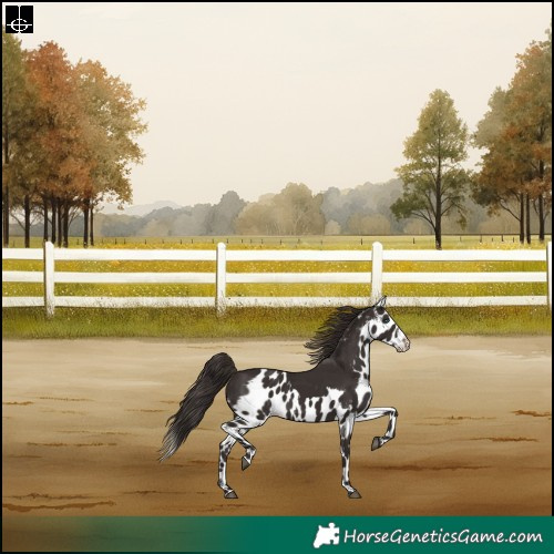 Horse Color:Liver Chestnut Frame Skewed LP Spotted Rabicano 