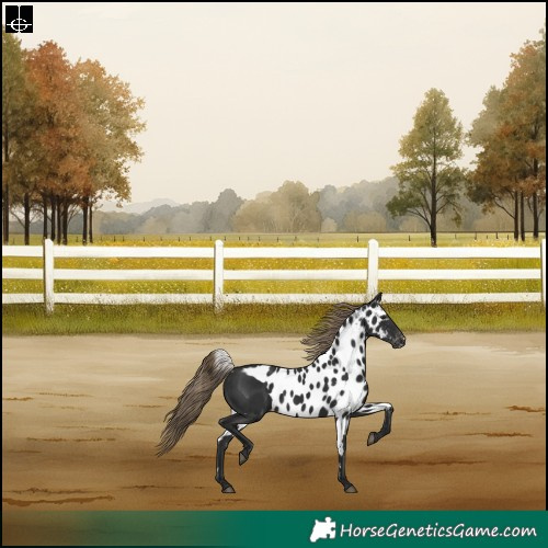 Horse Color:Liver Chestnut Skewed Appaloosa Rabicano