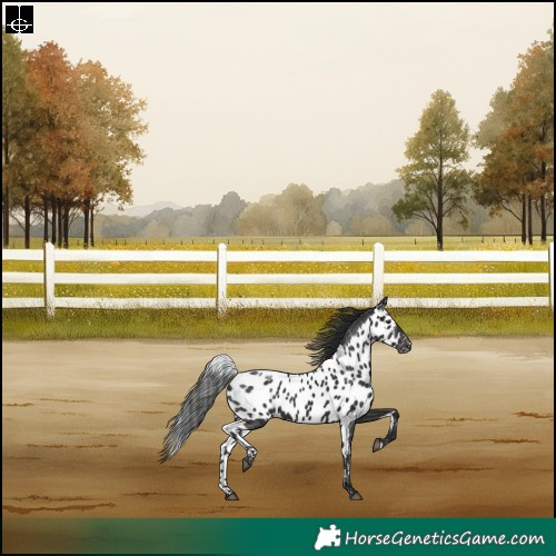 Horse Color:Liver Chestnut Skewed Appaloosa Rabicano 