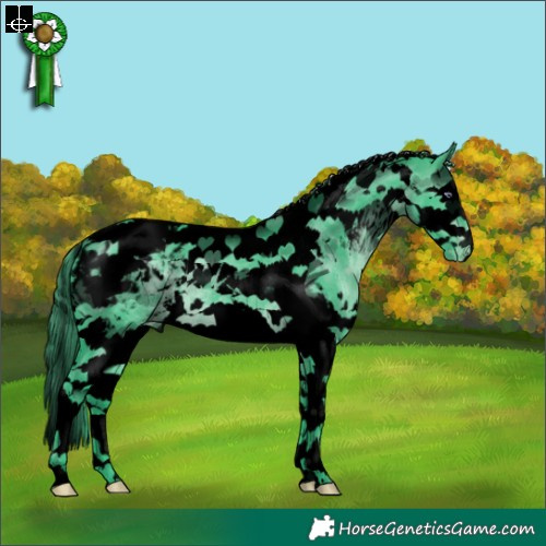 Horse Color:Void Watercolor Brown Chinchilla Sabino Splash Tobiano Appaloosa