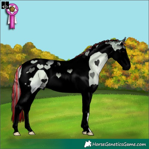 Horse Color:Void Painted Watercolor Silver Brown Onyx Splash Tobiano 
