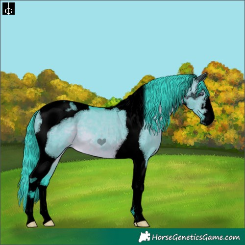 Horse Color:Void Watercolor Brown Chinchilla Dun Tobiano