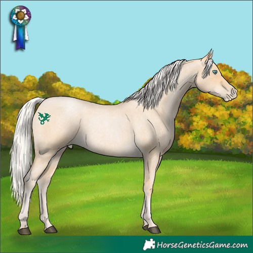 Horse Color:Silver Buckskin Roan Pearl 