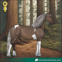 Horse Color:Silver Brown Dun Tobiano