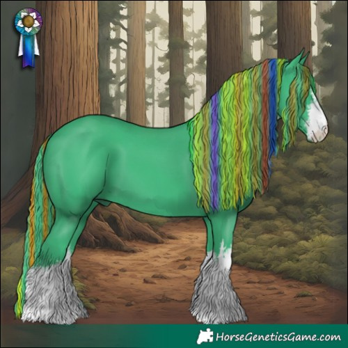 Horse Color:Painted Watercolor White Spotted Black