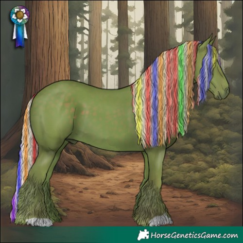Horse Color:Painted Watercolor Silver Black