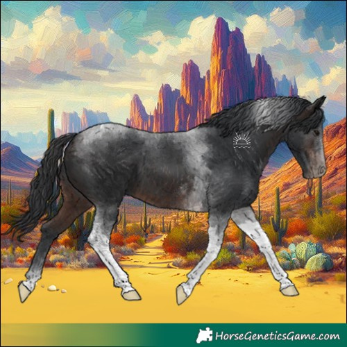 Horse Color:Brown Tobiano 