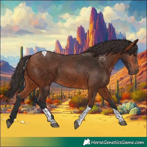 Horse Color:Bay Tobiano