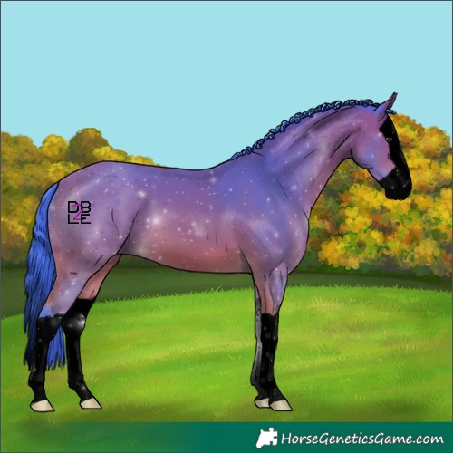 Horse Color:Void Platinum Watercolor Bay Splash 