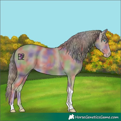 Horse Color:Nacre Smoky Creme Tobiano 