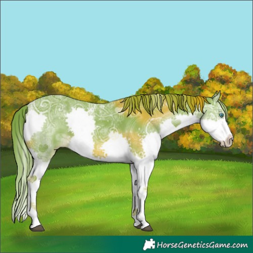 Horse Color:Powder White Watercolor Liver Chestnut Ice Splash