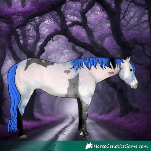 Horse Color:Void Watercolor Brown Onyx Tobiano