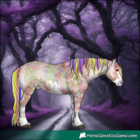 Horse Color:Painted Nacre White Spotted Silver Blue Onyx Ice Frame Varnish 