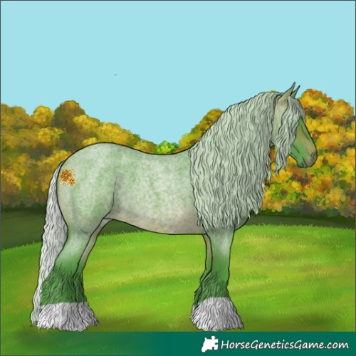 Horse Color:Watercolor Silver Brown Roan