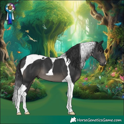Horse Color:Black Tobiano 
