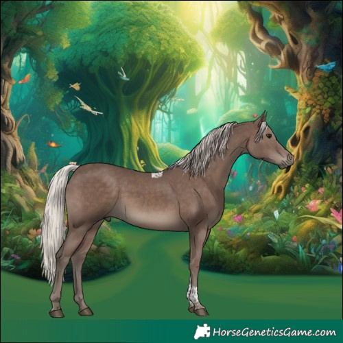 Horse Color:Silver Black Tobiano 