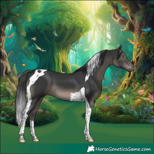 Horse Color:Black Tobiano 