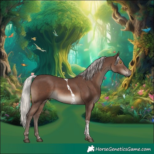 Horse Color:Silver Black Tobiano
