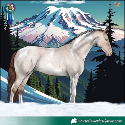 Horse Color:Chocolate Sable Champagne Roan Dun Tobiano 