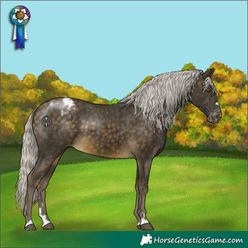 Horse Color:Silver Buckskin Varnish 