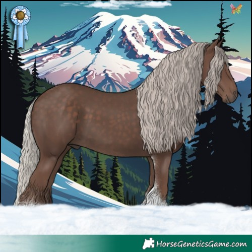 Horse Color:Silver Black Tobiano