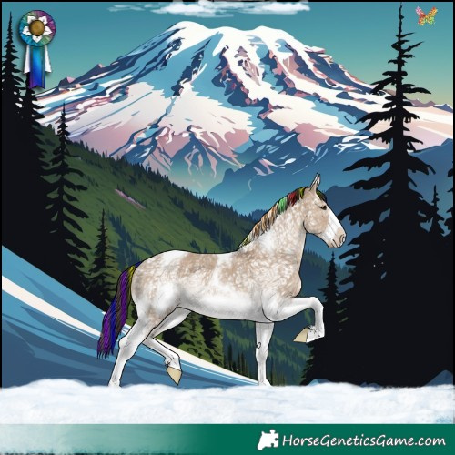 Horse Color:Painted Liver Red Dun Ice Tobiano Frame Rabicano 