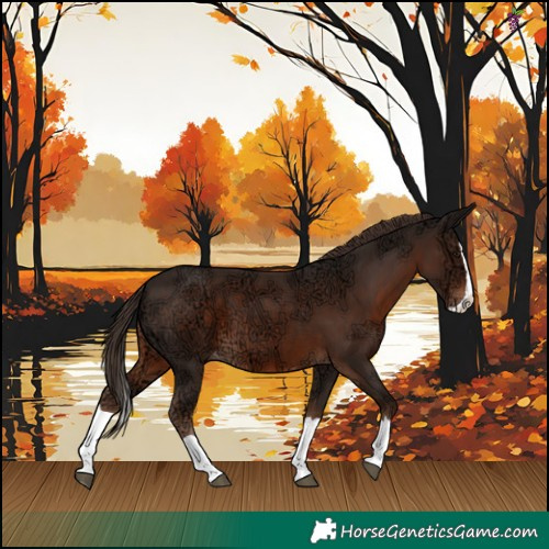 Horse Color:Liver Chestnut Ice Splash Skewed Appaloosa 