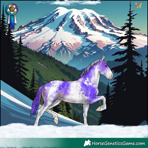 Horse Color:Watercolor White Spotted Brown 