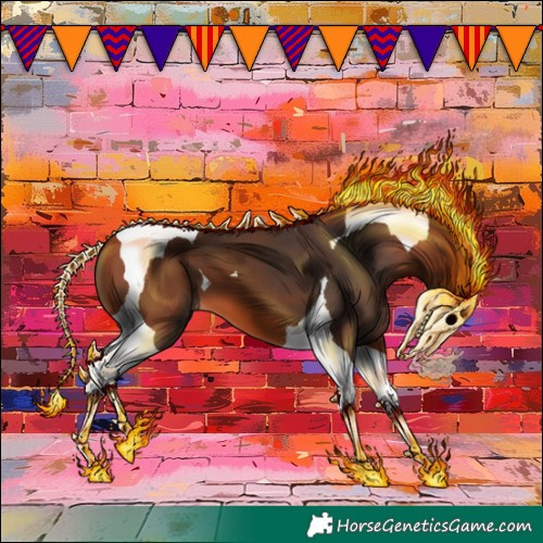 Horse Color:Bay Tobiano 