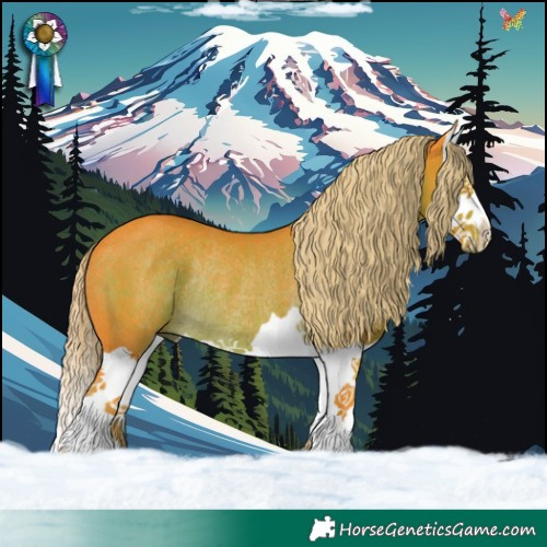 Horse Color:Watercolor Chocolate Palomino Splash Rabicano 