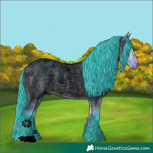 Horse Color:Void Watercolor Bay Roan Dun