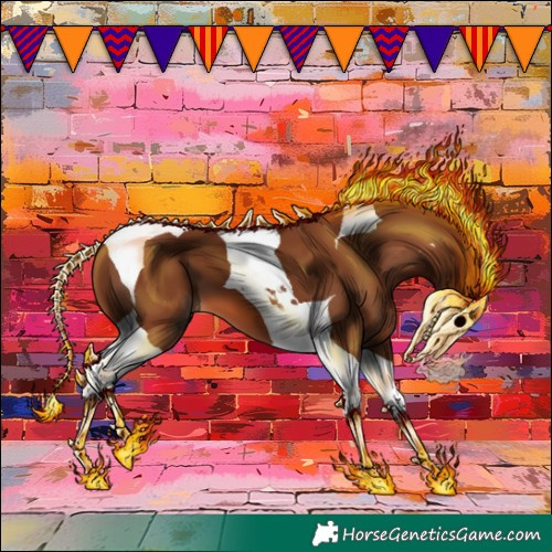 Horse Color:Chestnut Tobiano