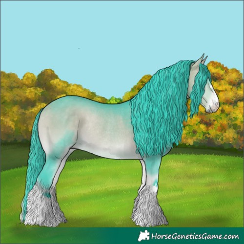 Horse Color:Watercolor Buckskin Onyx Rabicano 