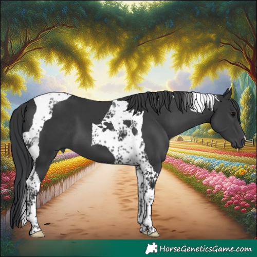 Horse Color:Black Tobiano 