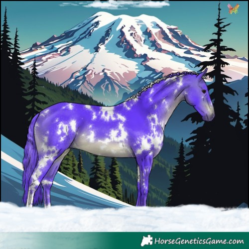 Horse Color:Watercolor White Spotted Brown