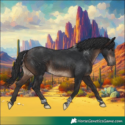 Horse Color:Brown Tobiano 