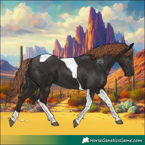 Horse Color:Liver Chestnut Tobiano 